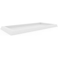 Sottovaso rettangolare 108,5x49 CM per vaso fioriera mod. Matera colore Bianco