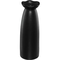 Vase Décoratif de Forme Abstraite fabriqué en Grès Noir 24.5 cm de Hauteur au Style Contemporain