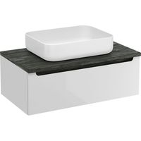 Naturel Mueble de baño bajo lavabo Naturel Stilla 80x30x45 cm, blanco (STILLAD08005DC)