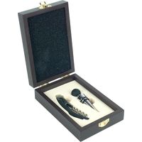 Signes Grimalt Sacacorchos Cocina Caja Abridor Y Tapón Vino Abrebotellas Negro 11x17x5cm 19522