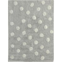 Tapis enfant fait main en coton 120x160 gris rectangle CORONDA