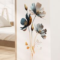 Stickers muraux floraux 3D à composer soi-même – Décoration murale amovible et imperméable pour la maison (Motif floral)