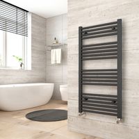 Heilmetz Straight Heated Towel Rail Bathroom Warmer Heating Radiator Anthracite 1000×500mm Suitable for 5m²