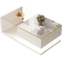 TABLE Élégante Fonctionnelle Design Moderne Panneau de Particules Blanc 90,00 x 50,00 x 32,50