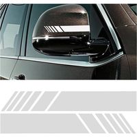 CCYKXA 2 PCS Autocollant Réfléchissant pour Rétroviseur de Voiture, Rétroviseur Autocollant de Voiture Bande Réfléchissante, Autocollant Personnalisés Autocollants Bande Latérale Voiture(Blanc)