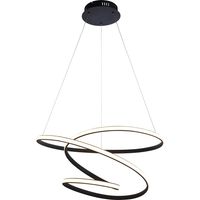 Endon Dune Design moderne LED pendentif lumière tourbillon texturé finition noire