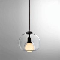 Moderne Glas-Pendelleuchte Für Küche/Island, E27 Vintage Lampe, Schwarz, Transparent, Glühbirne Nicht Inklusive