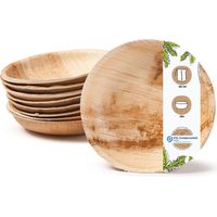 GREENBOX Palmware - Set di 25 ciotole monouso, rotonde da 80 ml, Ø 10 cm, compostabili e biodegradabili, foglie di palma, stoviglie usa e getta per finger food dips buffet