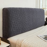 (13, 120 cm) Couvre-lit extensible, Couvre-lit 160/140/180, Couvre-lit en tissu jacquard, Protège-tête de lit élastique, Couleur unie