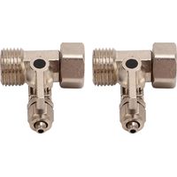 Lot de 2 vannes à bille 1/4 po avec joint pour purificateur d'eau, accessoires de robinetterie de rechange en alliage