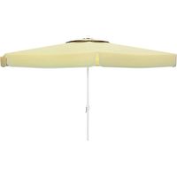 Marbueno Sonnenschirm Weiß Polyester Aluminium Ø 270 cm