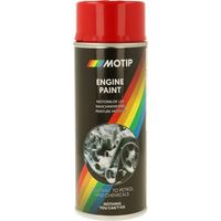 PEINTURE MOTEUR HAUTE TEMPERATURE ROUGE BRILLANTE 150°C AEROSOL 400ML MOTIP