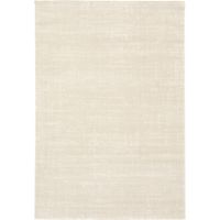 Tapis salon et chambre 80x150 crème rectangle tissé motif uni LUCEN 5