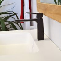 Mitigeur de lavabo noir, Saona