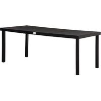 Table de jardin aluminium 190x90x74 cm noire