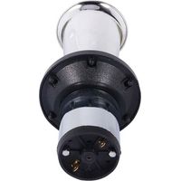 Trywise Kaxon Old Tacot 12v, 110db Bocina de estilo antiguo, 12V 490Hz Bocina de alarma fuerte para coche, tipo clásico vintage antiguo AHH-OOO-GAH AHOOGA OOGA (plateada)