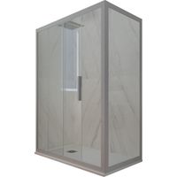 Box doccia 70x130 1 anta scorrevole h 200 Silver Deco Duo