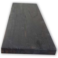 Tavola In LEGNO CountryWood – trattato con metodo Yakisugi - Stile: DARK CARBON full burn - Misura: 8x4x203 cm