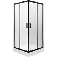 KERRA SOHO SQ BL Duschwand + Duschwanne / 90 x 90 cm