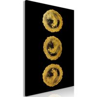 Tableau toile de décoration murale impression premium en 1 partie sur châssis en bois motif Noeuds dorés 40x60 cm 110014414