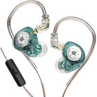 KZ EDX Pro in-Ear Stage Monitor Headphone Dual Magnetic Dynamic Unit Earphone Shock Bass Earbuds wit-With Mic-Multicolor