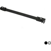 Braccio di supporto quadro per walk-in, 2 teste snodabili, finitura cromo o nero.(DianFlex) Misura: cm 90 Nero