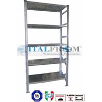 MODULO INIZIALE - scaffalatura da magazzino zincata H 300 cm , L 105 cm , PROF. 60 cm , con 5 ripiani , PORTATA OGNUNO 240 Kg