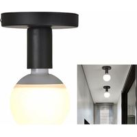Industriel Plafonnier Industrielle Vintage métal Suspension Luminaire,Plafonnier Fer forge Mini plafonnier créatif moderne,pour Entrée,Porche,Couloir,Grenier,allée,Salle à Manger.(noir)-(Sans Ampoule)