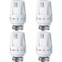 4 PCS Tête Thermostatique Radiateur. Tête Thermostat Radiateur TRV M30 x 1.5. Vanne Thermostatique Radiateur. Vannes de Radiateur de Radiateur pour Système de Chauffage pour Maison et Bureau