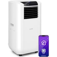 KLARSTEIN Max Breeze Smart - Climatiseur mobile, déshumidificateur, ventilateur, CEE A, contrôle par appli, 4 modes, 3 vitesses, 500 m³/h, 57-95 m², 15000 BTU/4,4 kW - Gris foncé