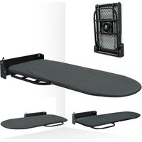 Folding ironing board with wall mounting, 180° swivel, space-saving, 92 x 32 cm, with heat-resistant cover, patent no.: 015083026-0001