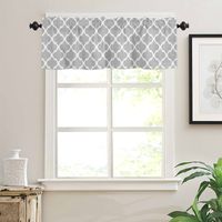 Rideau Valance Court 137x45cm Anti-Lumière, Impression Moderne pour Fenêtre