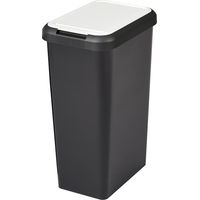 Papelera Touch&lift 45 litros color negro con tapa blanca