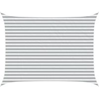 vidaXL Voile d'ombre Gris clair et blanc 4 × 3 m