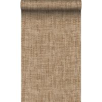 papier peint lin marron beige - Origin Wallcoverings