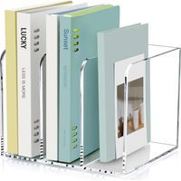 Organiseur bureau acrylique 3 compartiments verticaux, support pour A4, magazines, CD ou livres