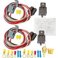 Kit de relais automobile, kit de relais de ventilateur de refroidissement électrique Kit de relais de refroidissement électrique Kit de refroidissement Kit de câblage de relais automobile 12 V 40 A