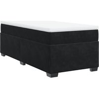 Maison Exclusive - Cama box spring con colchón terciopelo negro 1