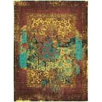 Tapis vintage Manhattan - Tapis vintage - 140x70cm, Rectangular - 100% Viscose - Tufté main - Or
