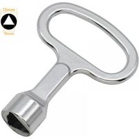 Triangle Poubelle Clé Poubelle Jaune Triangulaire Clef Triangle à Douille en Métal pour Compteur Gaz Ascenseurs Armoire Electriques Coffret