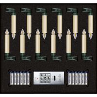 Krinner Bavaria Mini Flame bougies ivoire décoratives élégantes