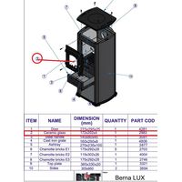 R VETRO (2965)X STUFA LEGNA 5.0 KW BERNA LUX