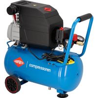 AIRPRESS - Kompressor HL 260-25 8 bar 2 PS/1,5 kW 206 l/min 24 l - Luftkompressor mit Rädern - Kompressor de Luft 24 Liter für Heimanwender, Werkstätten und Bastler.