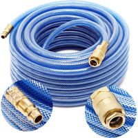 Wiltec – Tuyau d’air comprimé PVC 20 m – Diamètre extérieur 12 mm – Flexible pneumatique pour compresseur – Raccord rapide UE – Résistant aux chocs et à l’huile