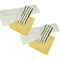 vhbw Kit de lingettes en microfibre de 8 pièces compatible avec Kärcher SC 3 EasyFix, SC 3 EasyFix Premium, SC 3 Premium nettoyeur à vapeur
