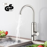 Robinet Électrique Instantané 230V avec Certification GS, Chauffe-Eau Instantané pour Cuisine avec Écran LED, Mitigeur de Cuisine Rotation 360°