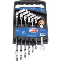 Juego de llaves combinadas con carraca articulada - SUPER-EGO