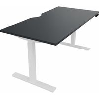 Bureau individuel avec encoche assis-debout électrique Fusion