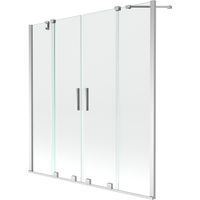 Mexen Velar Duo mampara de bañera de 2 paneles correderos 140 x 150 cm, transparente, cromo - 896-140-000-02-01