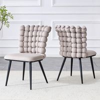 Set di 2 sedie da pranzo moderne da cucina a forma sferica 48x43x88cm,poltrona in velluto per soggiorno,camera da letto,ristorante,grigio
